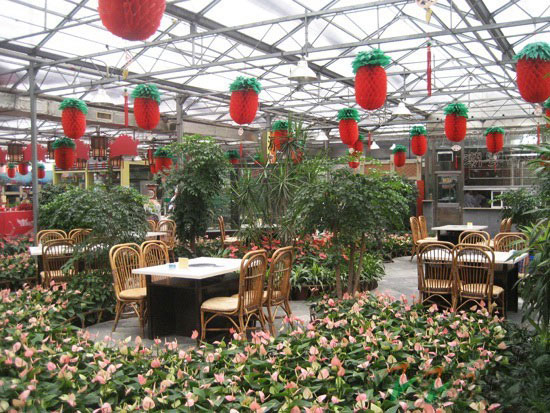 智能溫室生態(tài)餐廳內(nèi)景